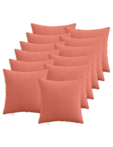 Federa 12 pcs HEERLEN Rosso Arancio 40 x 40 cm corduroy