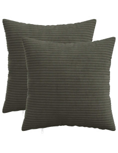 Federa 2 pcs HEERLEN Antracite 40 x 40 cm corduroy