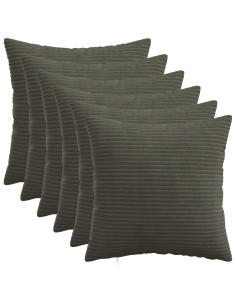 Federa 6 pcs HEERLEN Antracite 40 x 40 cm corduroy