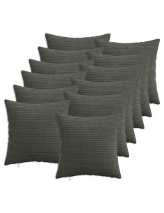 Federa 12 pcs HEERLEN Antracite 40 x 40 cm corduroy