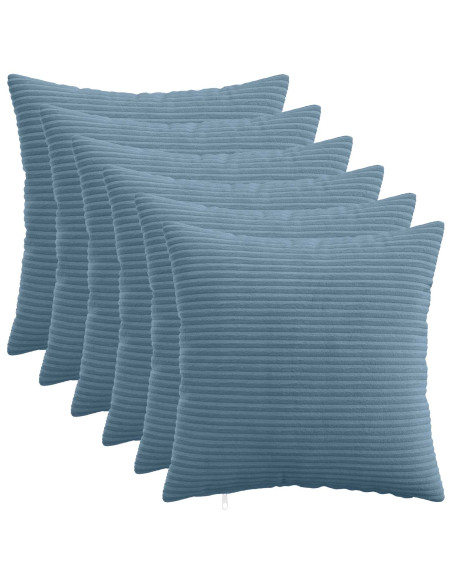 Federa 6 pcs HEERLEN Blu 50 x 50 cm corduroy