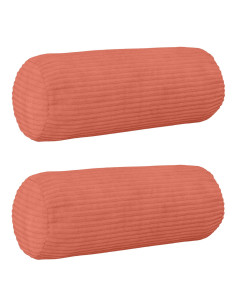 Federa 2 pcs HEERLEN Rosso Arancio Ø 15 x 40 cm corduroy
