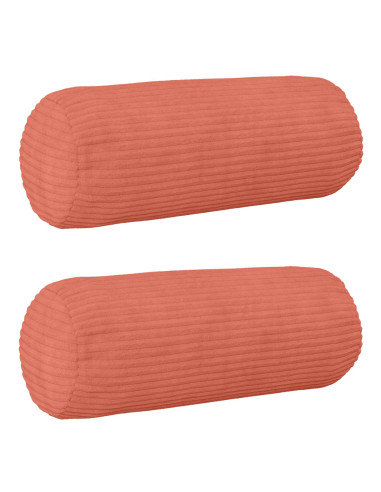 Federa 2 pcs HEERLEN Rosso Arancio Ø 15 x 40 cm corduroy