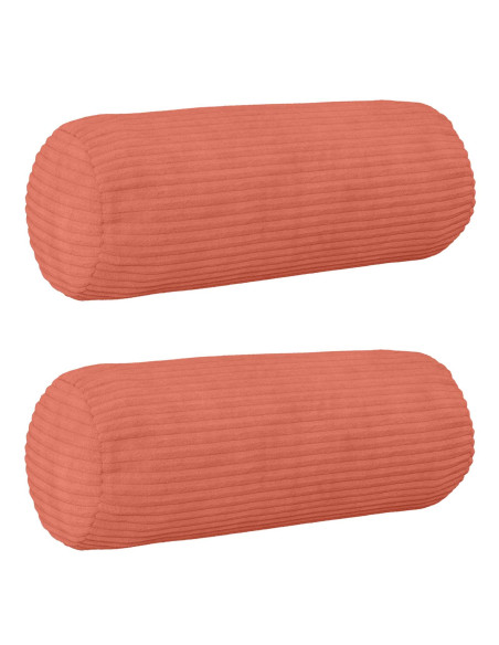 Federa 2 pcs HEERLEN Rosso Arancio Ø 15 x 40 cm corduroy
