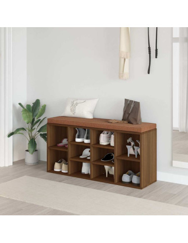 Scarpiera Rovere Marrone 103x30x48 cm in Legno Multistrato