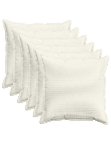 Federa 6 pz HOUTEN Crema 65 x 65 cm corduroy