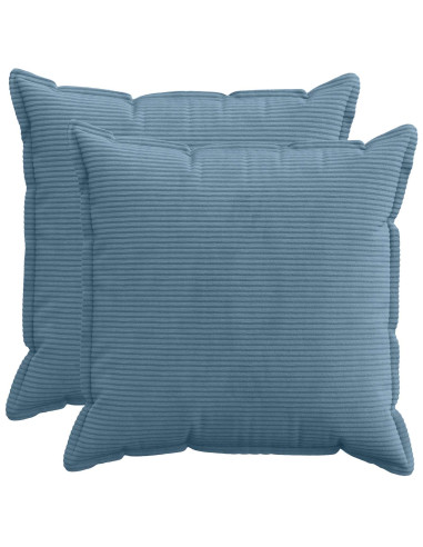 Federa 2 pz HOUTEN Blu 65 x 65 cm corduroy