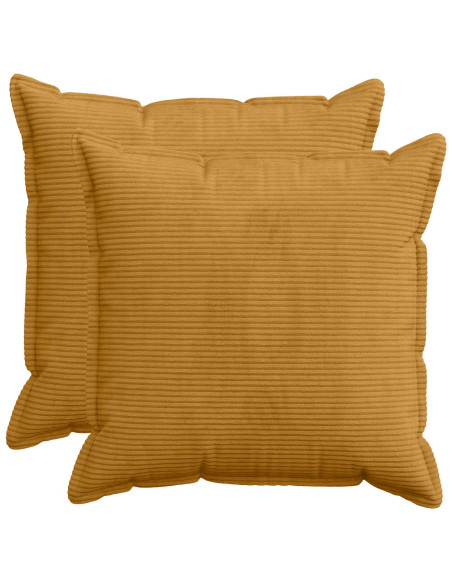 Federa 2 pz HOUTEN Giallo 65 x 65 cm corduroy
