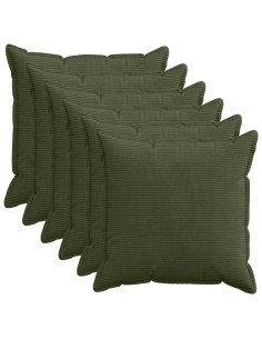 Federa 6 pz HOUTEN Verde 65 x 65 cm corduroy