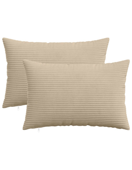 Federa 2 pcs HEERLEN Tortora 50 x 70 cm corduroy