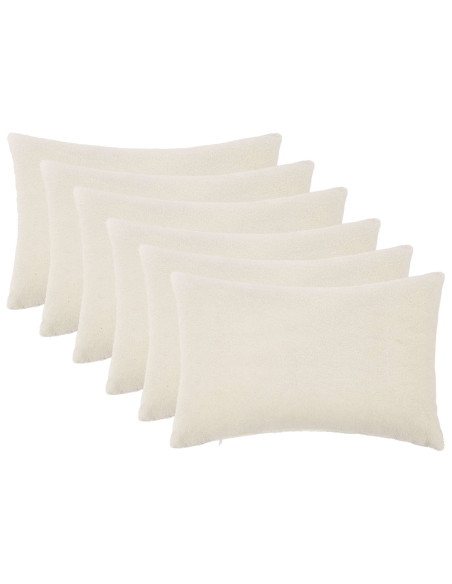 Federa 6 pcs HEERLEN Crema 50 x 70 cm Bouclé