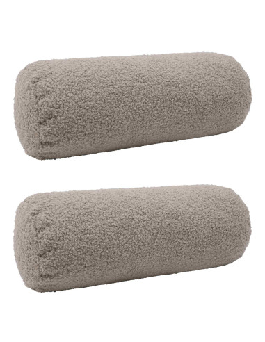 Federa 2 pcs HEERLEN Grigio Chiaro Ø 15 x 40 cm Bouclé