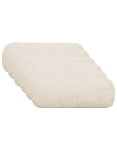Federa 6 pcs HEERLEN Crema Ø 15 x 40 cm Bouclé