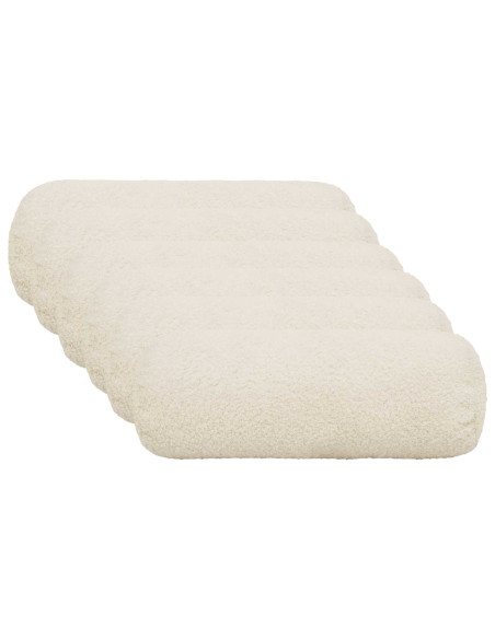 Federa 6 pcs HEERLEN Crema Ø 15 x 40 cm Bouclé