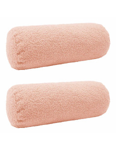 Federa 2 pcs HEERLEN Rosa Ø 15 x 40 cm Bouclé