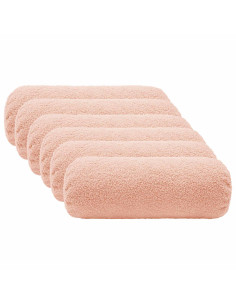 Federa 6 pcs HEERLEN Rosa Ø 15 x 40 cm Bouclé