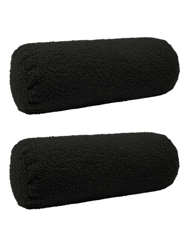 Federa 2 pcs HEERLEN Nero Ø 15 x 40 cm Bouclé