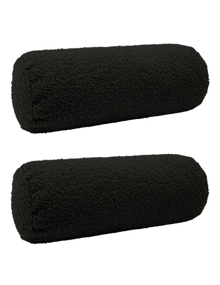 Federa 2 pcs HEERLEN Nero Ø 15 x 40 cm Bouclé