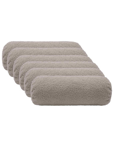 Federa 6 pcs HEERLEN Grigio Chiaro Ø 15 x 40 cm Bouclé