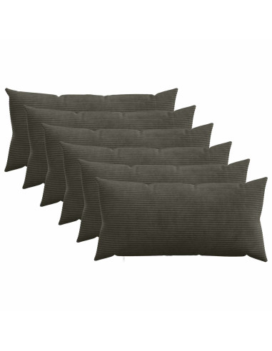 Federa 6 pcs HEERLEN Antracite 40 x 80 cm corduroy