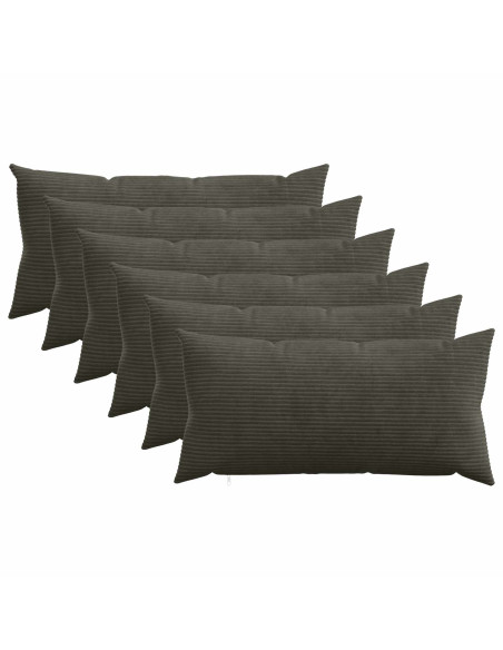 Federa 6 pcs HEERLEN Antracite 40 x 80 cm corduroy
