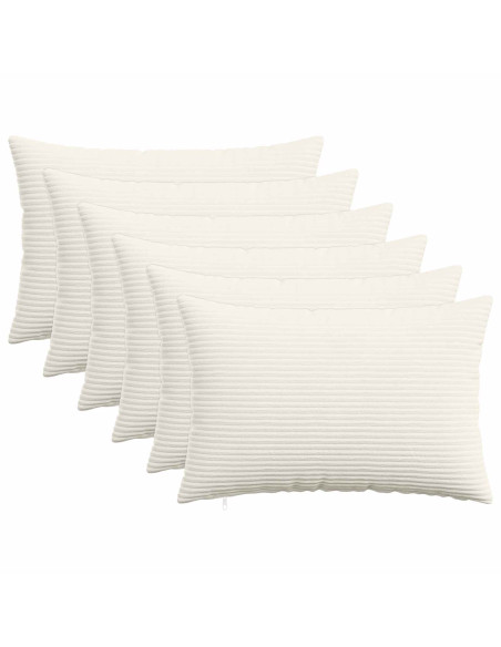 Federa 6 pcs HEERLEN Crema 50 x 80 cm corduroy