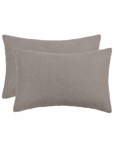 Federa 2 pcs HEERLEN Grigio Chiaro 50 x 80 cm Bouclé