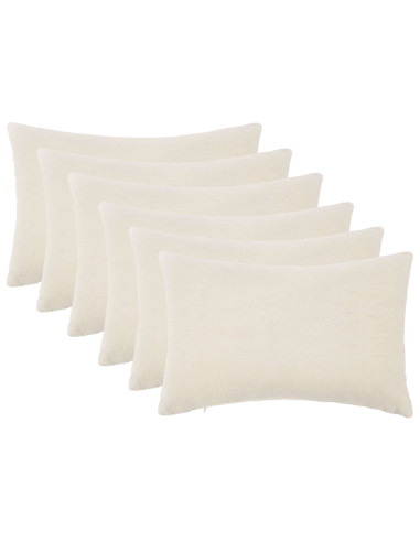 Federa 6 pcs HEERLEN Crema 50 x 80 cm Bouclé