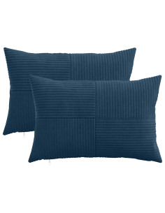 Federa 2 pcs ALMELO Blu navy 50 x 75 cm corduroy