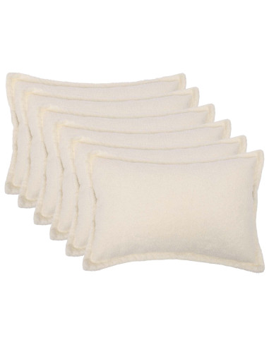 Federa 6 pcs HOUTEN Crema 30 x 50 cm Bouclé