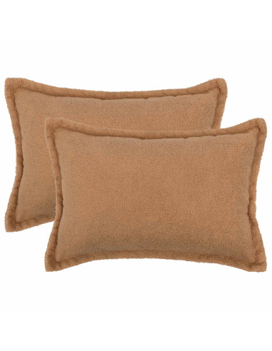 Federa 2 pcs HOUTEN Beige 30 x 50 cm Bouclé