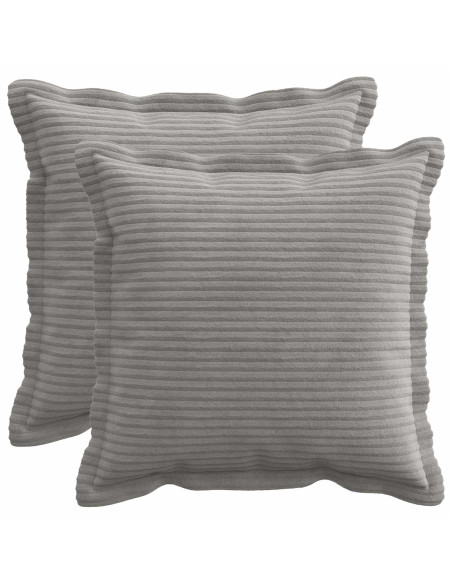 Federa 2 pz HOUTEN Grigio Chiaro 35 x 35 cm corduroy
