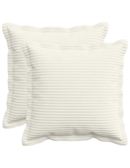 Federa 2 pz HOUTEN Crema 35 x 35 cm corduroy