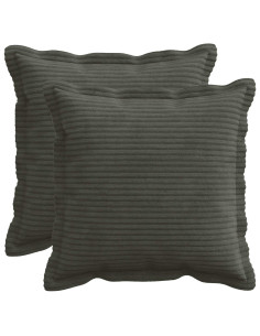 Federa 2 pz HOUTEN Antracite 35 x 35 cm corduroy