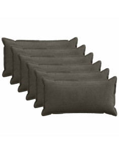 Federa 6 pz HOUTEN Antracite 40 x 70 cm corduroy