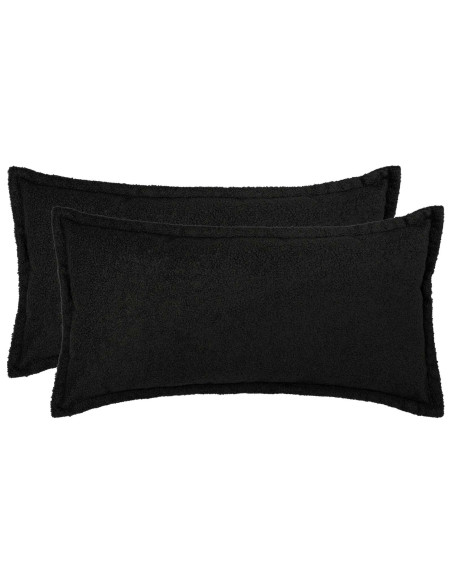 Federa 2 pcs HOUTEN Nero 40 x 70 cm Bouclé