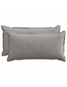 Federa 2 pz HOUTEN Grigio Chiaro 40 x 80 cm corduroy