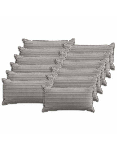 Federa 12 pz HOUTEN Grigio Chiaro 40 x 80 cm corduroy