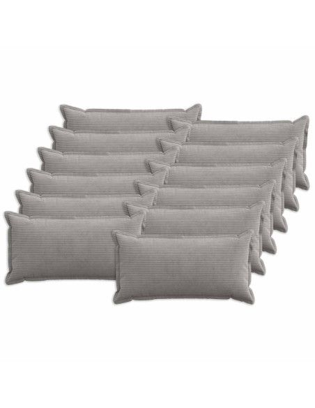 Federa 12 pz HOUTEN Grigio Chiaro 40 x 80 cm corduroy
