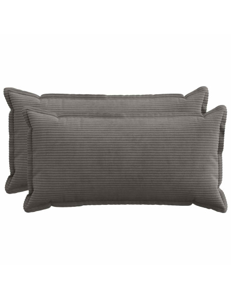 Federa 2 pz HOUTEN Grigio Scuro 40 x 80 cm corduroy