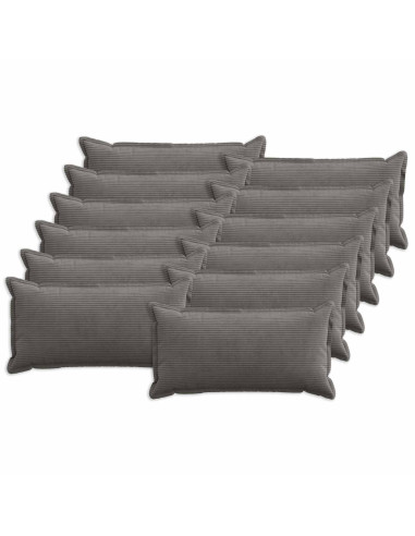 Federa 12 pz HOUTEN Grigio Scuro 40 x 80 cm corduroy