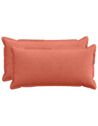Federa 2 pz HOUTEN Rosso Arancio 40 x 80 cm corduroy