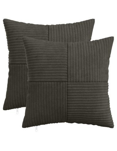 Federa 2 pcs ALMELO Antracite 30 x 30 cm corduroy