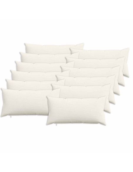 Federa 12 pcs HEERLEN Crema 40 x 80 cm corduroy