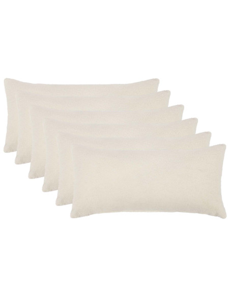 Federa 6 pcs HEERLEN Crema 40 x 70 cm Bouclé
