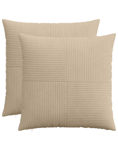 Federa 2 pcs ALMELO Tortora 60 x 60 cm corduroy