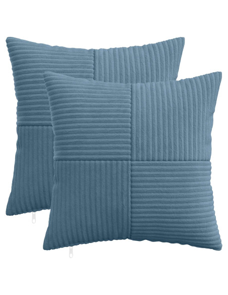 Federa 2 pcs ALMELO Blu 40 x 40 cm corduroy