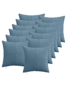 Federa 12 pcs ALMELO Blu 40 x 40 cm corduroy