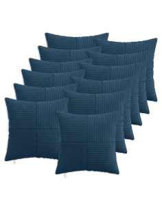 Federa 12 pcs ALMELO Blu navy 40 x 40 cm corduroy