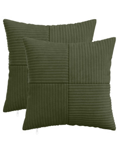 Federa 2 pcs ALMELO Verde 40 x 40 cm corduroy
